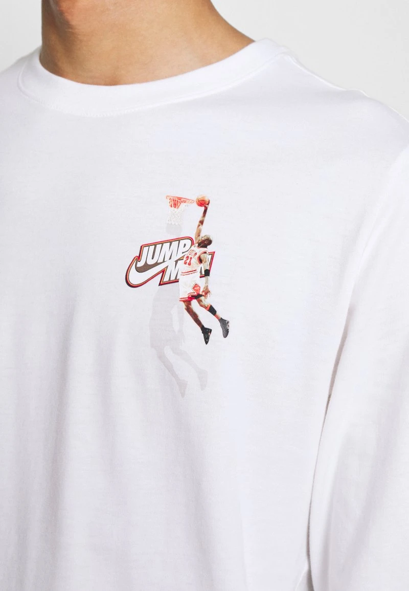 Jordan JMPMN CREW - Camiseta De Manga Larga - White/chile Red , Hombre - Imagen 5