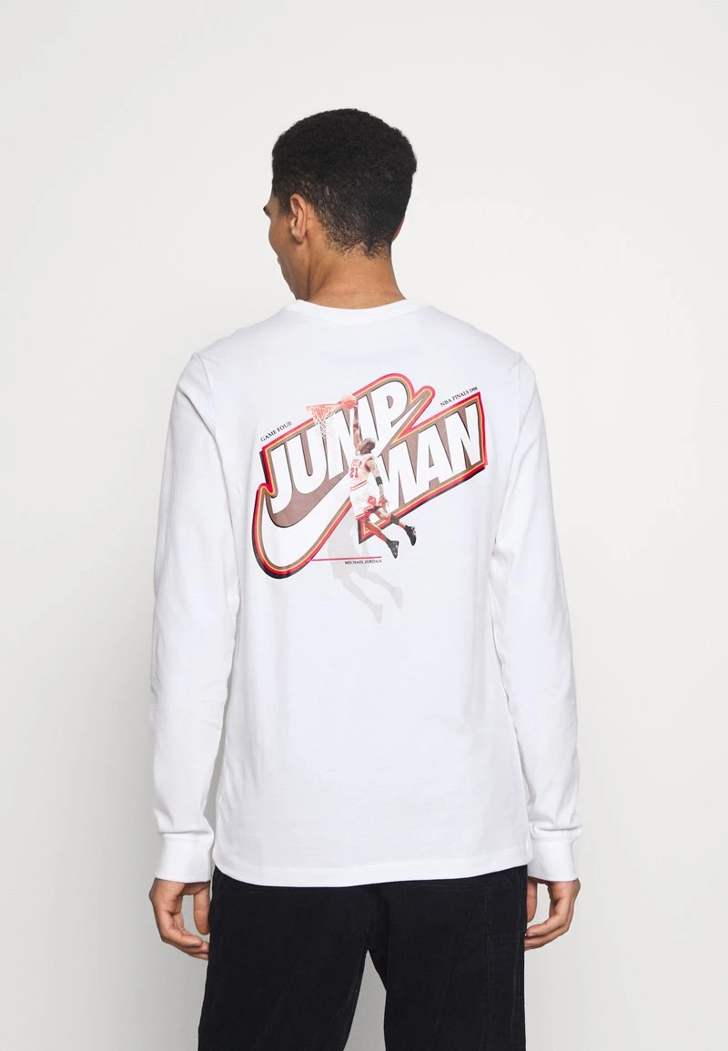 Jordan JMPMN CREW - Camiseta De Manga Larga - White/chile Red , Hombre - Imagen 3