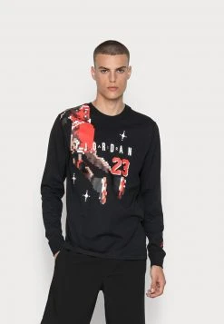 Jordan BRAND CREW - Camiseta De Manga Larga - Black/chile Red, Hombre