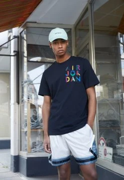 Jordan CREW - Camiseta Estampada - Black , Hombre