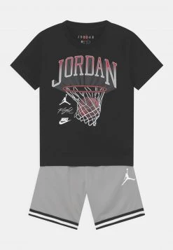JORDAN HOOP SET - Camiseta Estampada - Light Smoke Gray , Niños