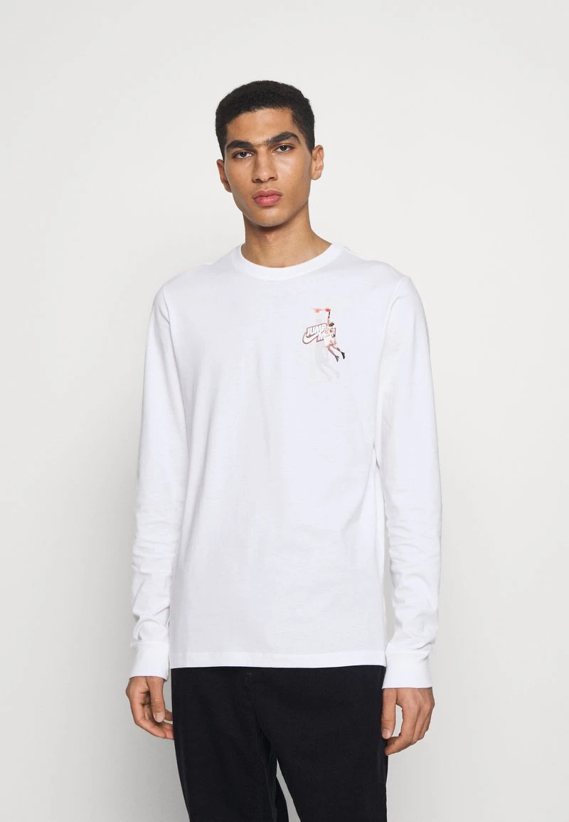Jordan JMPMN CREW - Camiseta De Manga Larga - White/chile Red , Hombre