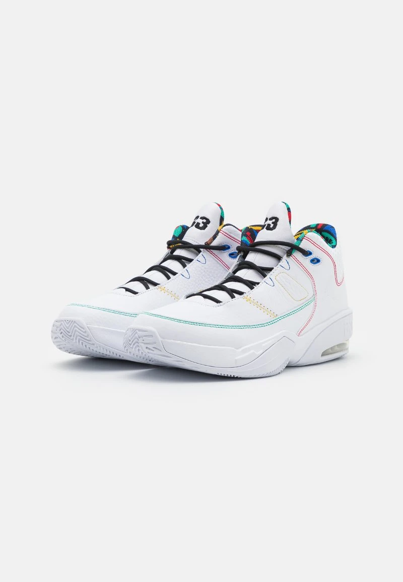 Jordan MAX AURA 3 - Zapatillas Altas - White/black/roma Green/university Red/pollen/game Royal, Hombre - Imagen 2