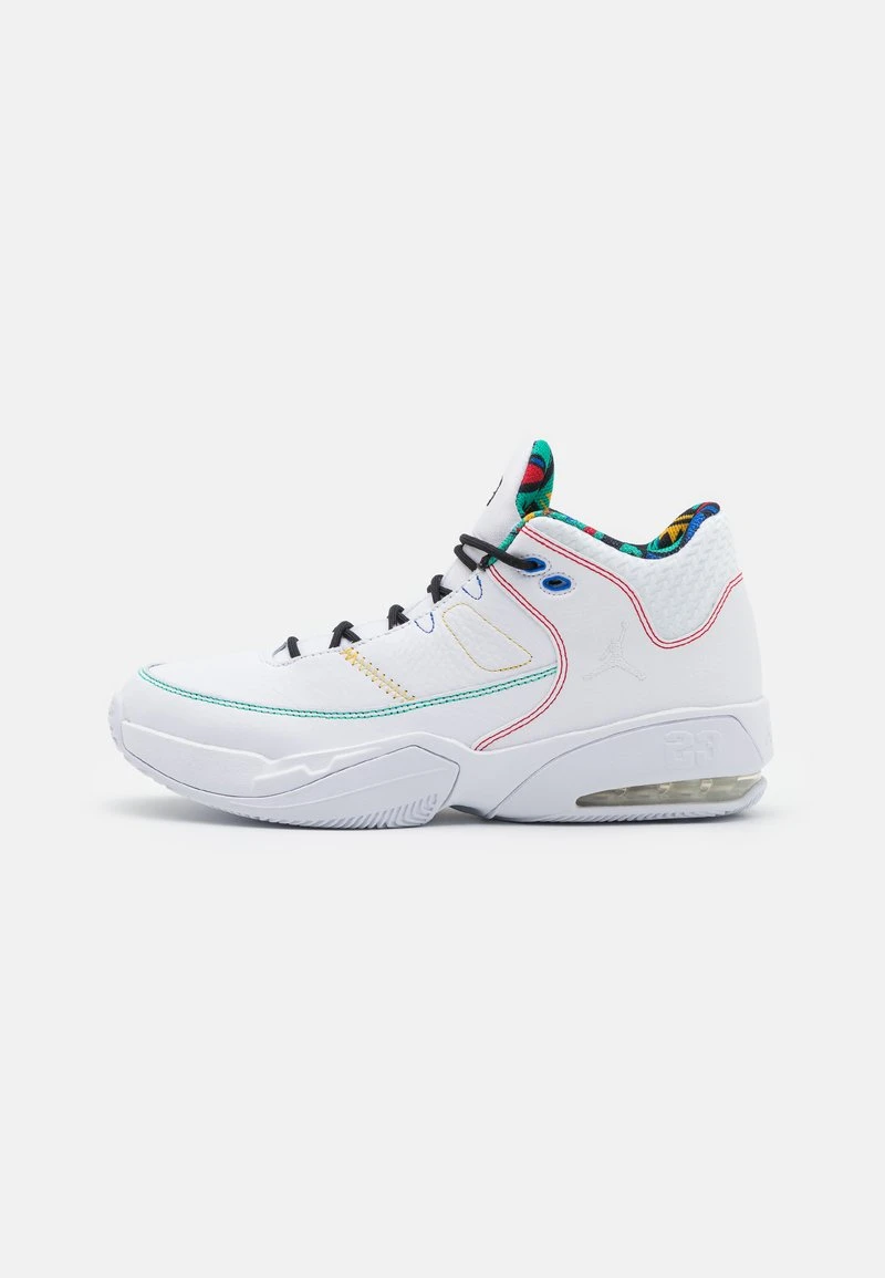 Jordan MAX AURA 3 - Zapatillas Altas - White/black/roma Green/university Red/pollen/game Royal, Hombre