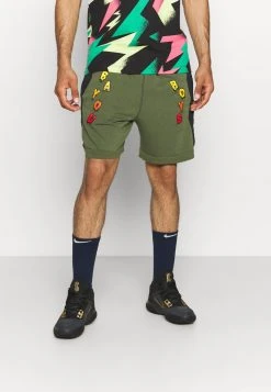 Jordan ZION SHORT - Pantalón Corto De Deporte - Carbon Green/black , Hombre