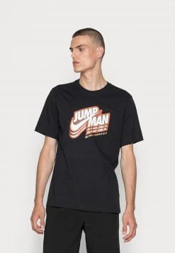 Jordan CREW - Camiseta Estampada - Black/metallic Gold , Hombre