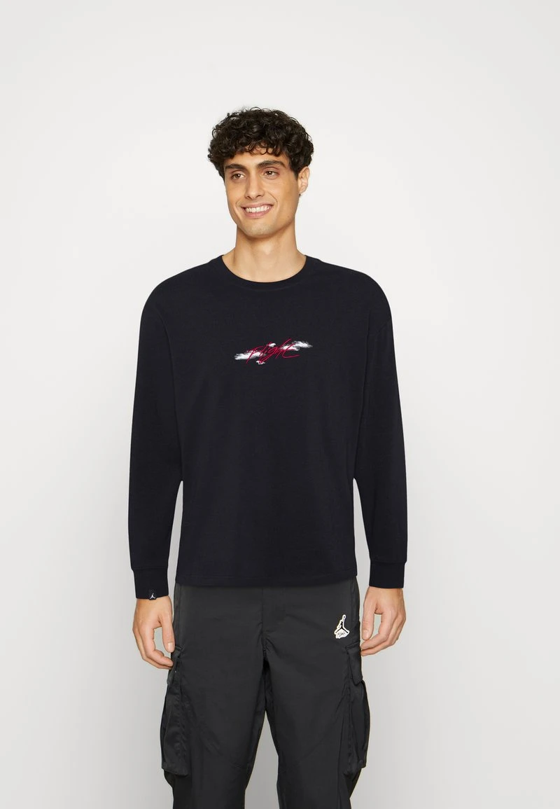 Jordan CREW - Camiseta De Manga Larga - Black/white , Hombre