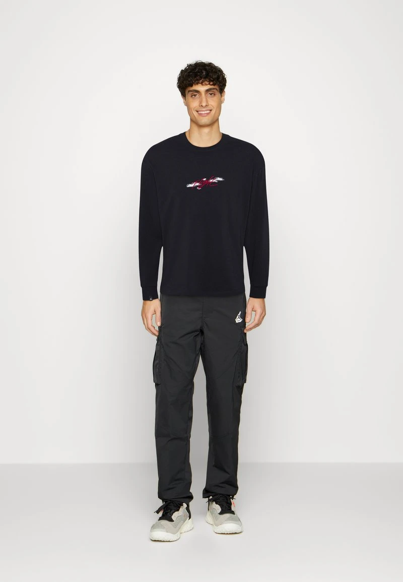 Jordan CREW - Camiseta De Manga Larga - Black/white , Hombre - Imagen 2