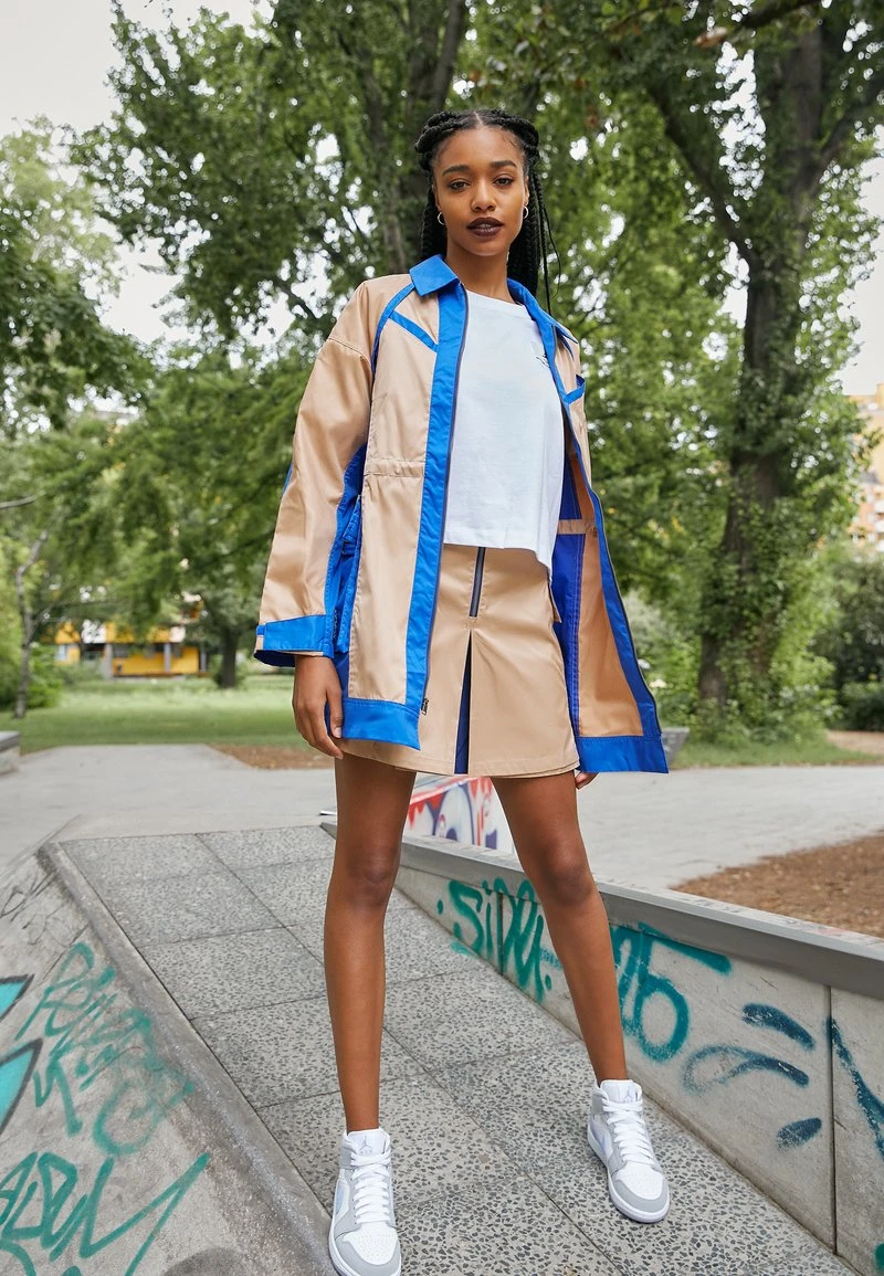 Jordan NEXT UTILITY JACKET - Abrigo Corto - Hemp/game Royal/blue Lagoon, Mujer - Imagen 2