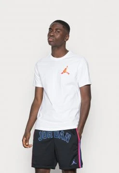 Jordan CREW - Camiseta Estampada - White/light Curry , Hombre
