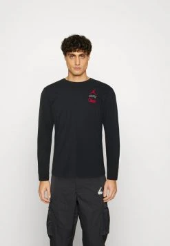 Jordan TEAM CREW - Camiseta De Manga Larga - Black/red , Hombre