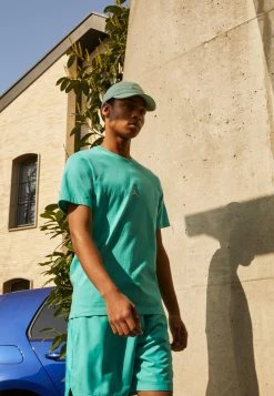 Jordan FLIGHT CREW - Camiseta Estampada - Washed Teal/citron Tint, Hombre