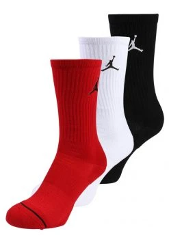 Jordan JUMPMAN CREW 3 PACK - Calcetines De Deporte - Black/white/gym Red , Hombre