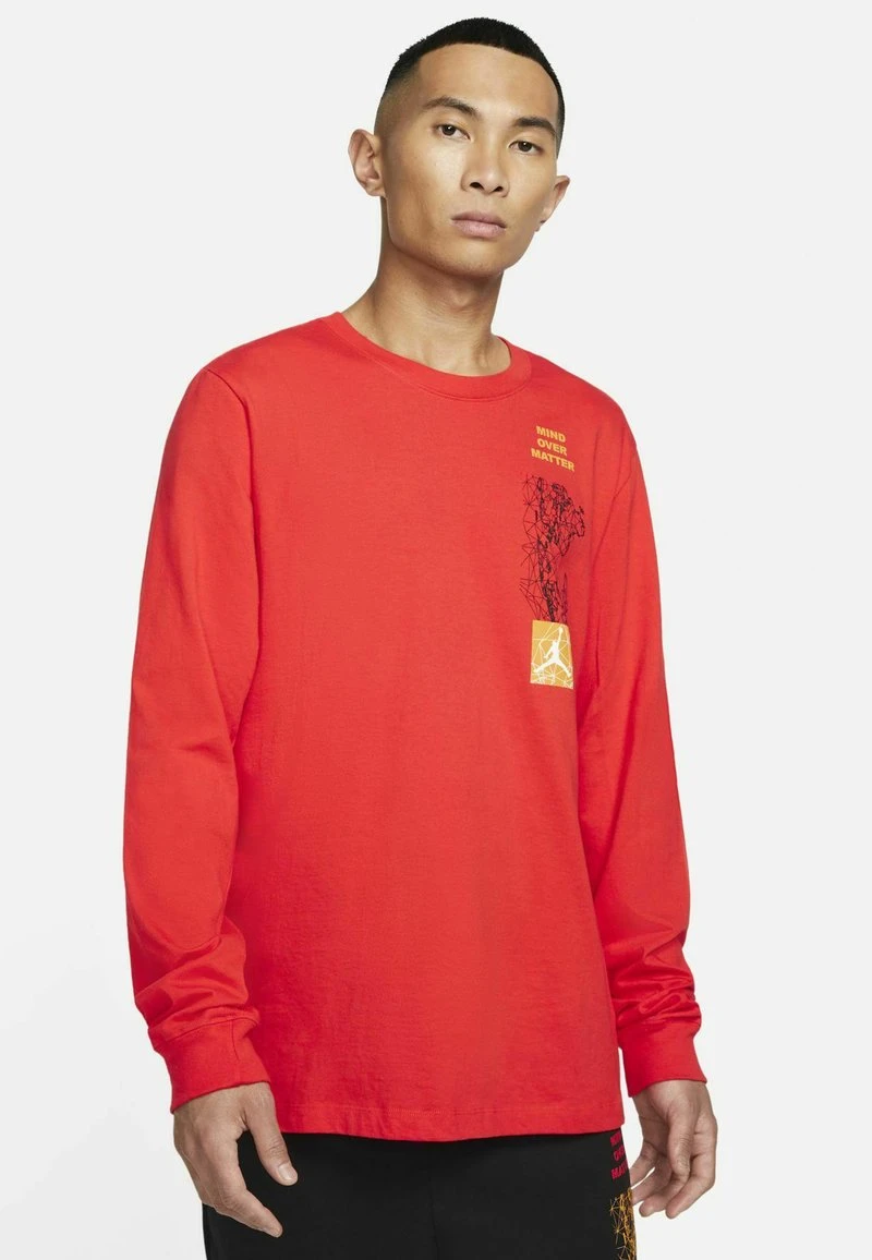 Jordan MOUNTAINSIDE - Camiseta De Manga Larga - Chile Red/pollen , Hombre