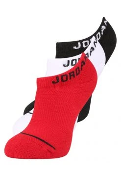 Jordan JUMPMAN NO-SHOW 3 PACK - Calcetines Tobilleros - Black/white/gym Red , Hombre