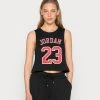 Jordan HERITAGE TANK CORE - Top - Black/white , Mujer