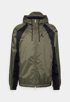 Jordan WOVEN JACKET - Chaqueta Fina - Medium Olive/black , Hombre