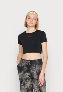 Jordan HERITAGE CORE - Camiseta Estampada - Black/mystic Hibiscus , Mujer